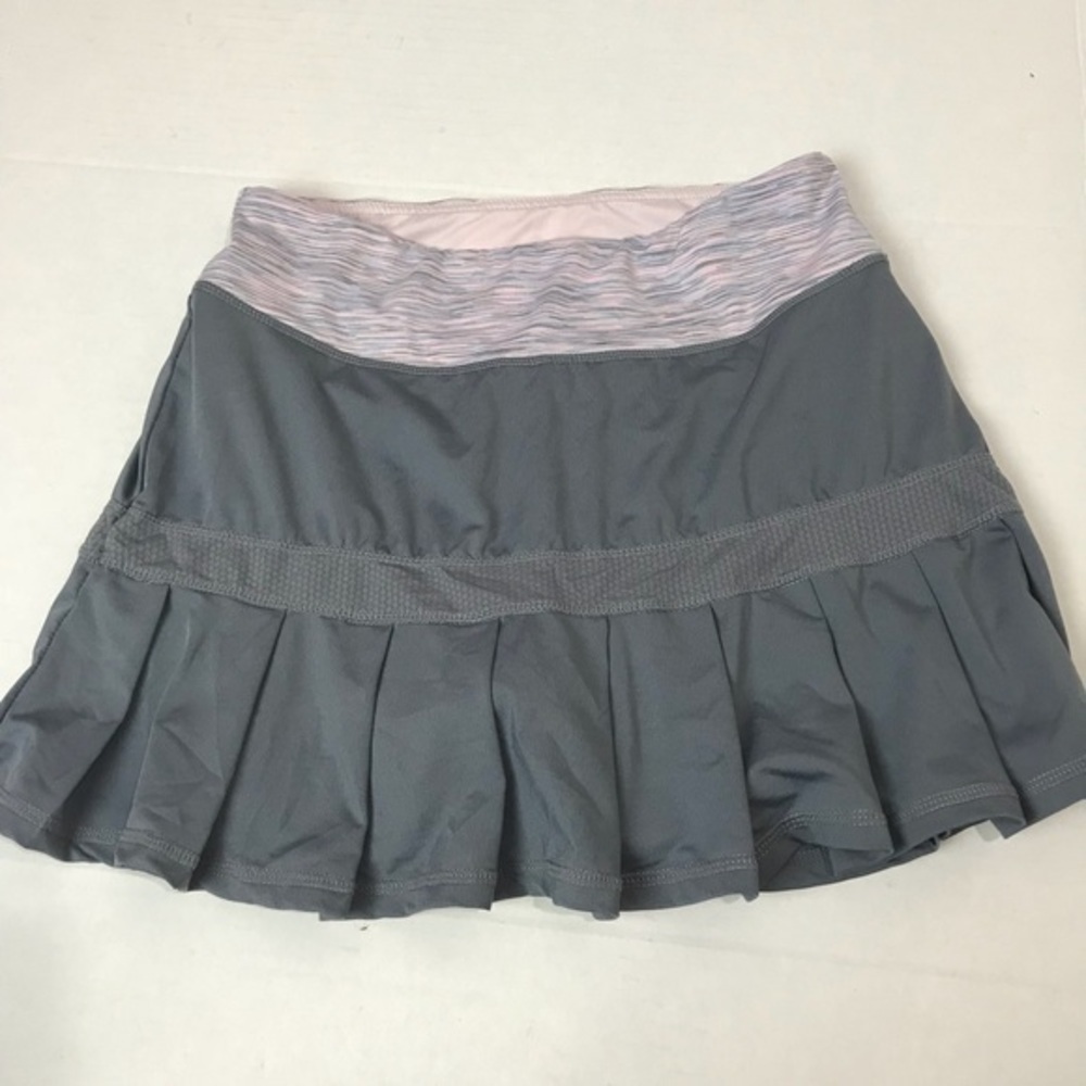 Kyodan \ Skirt Skort ruffle hem grey pink Small